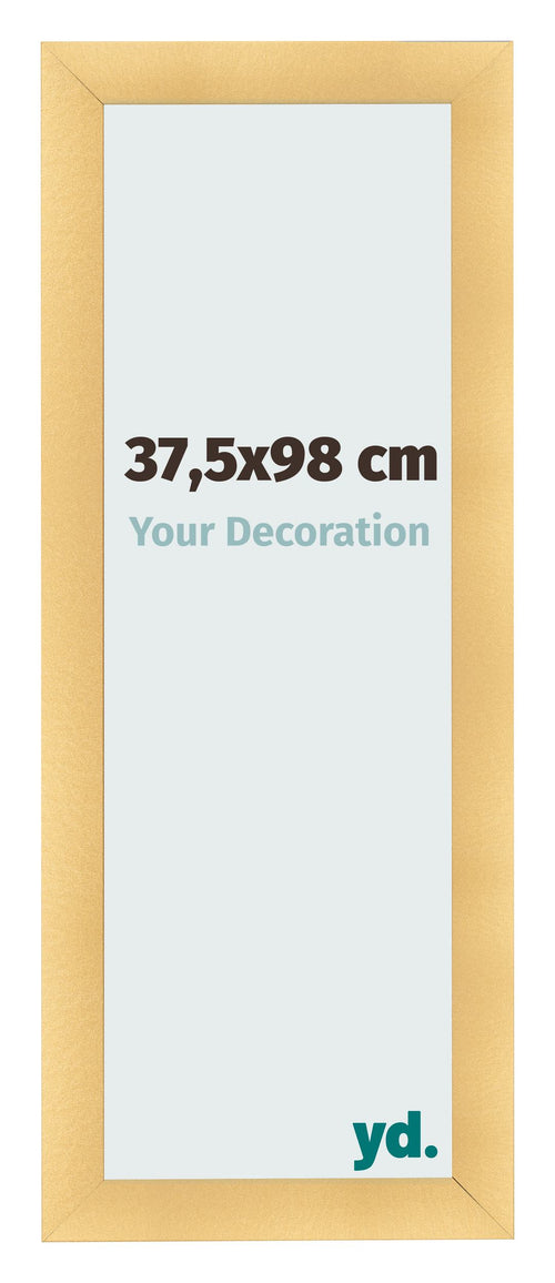 Fotolijst 37 5x98cm Goud Mat MDF Pisa Voorzijde Maat | Yourdecoration.nl