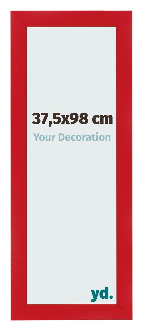 Fotolijst 37 5x98cm Rood MDF Pisa Voorzijde Maat | Yourdecoration.nl