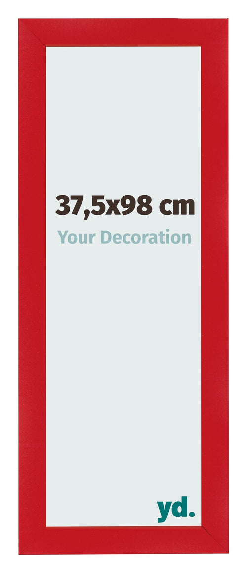 Fotolijst 37 5x98cm Rood MDF Pisa Voorzijde Maat | Yourdecoration.nl