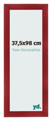 Fotolijst 37 5x98cm Wijnrood Geveegd MDF Pisa Voorzijde Maat | Yourdecoration.nl