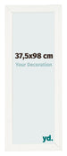Fotolijst 37 5x98cm Wit Geveegd MDF Pisa Voorzijde Maat | Yourdecoration.nl