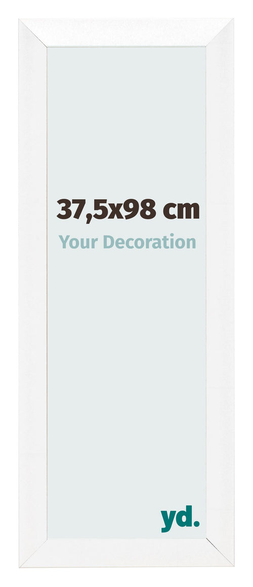 Fotolijst 37 5x98cm Wit Hoogglans MDF Pisa Voorzijde Maat | Yourdecoration.nl