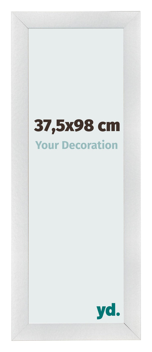 Fotolijst 37 5x98cm Zilver Mat MDF Pisa Voorzijde Maat | Yourdecoration.nl