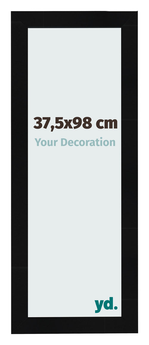 Fotolijst 37 5x98cm Zwart Hoogglans MDF Pisa Voorzijde Maat | Yourdecoration.nl