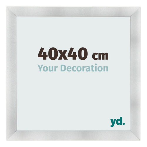 Fotolijst 40x40cm Aluminium Geborsteld MDF Pisa Voorzijde Maat | Yourdecoration.nl