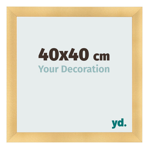Fotolijst 40x40cm Goud Mat MDF Pisa Voorzijde Maat | Yourdecoration.nl