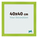 Fotolijst 40x40cm Groen MDF Pisa Voorzijde Maat | Yourdecoration.nl