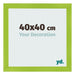 Fotolijst 40x40cm Groen MDF Pisa Voorzijde Maat | Yourdecoration.nl
