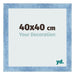 Fotolijst 40x40cm Helder Blauw Geveegd MDF Pisa Voorzijde Maat | Yourdecoration.nl