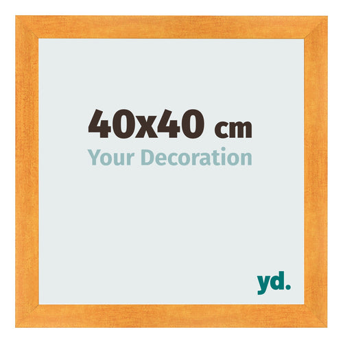 Fotolijst 40x40cm Oranje MDF Pisa Voorzijde Maat | Yourdecoration.nl