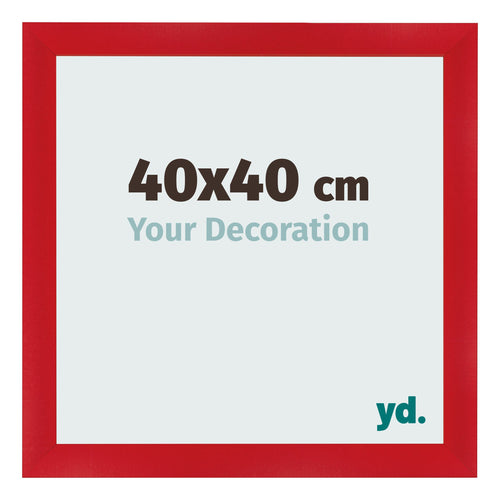 Fotolijst 40x40cm Rood MDF Pisa Voorzijde Maat | Yourdecoration.nl