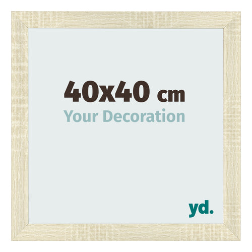 Fotolijst 40x40cm Sonoma Eiken MDF Pisa Voorzijde Maat | Yourdecoration.nl