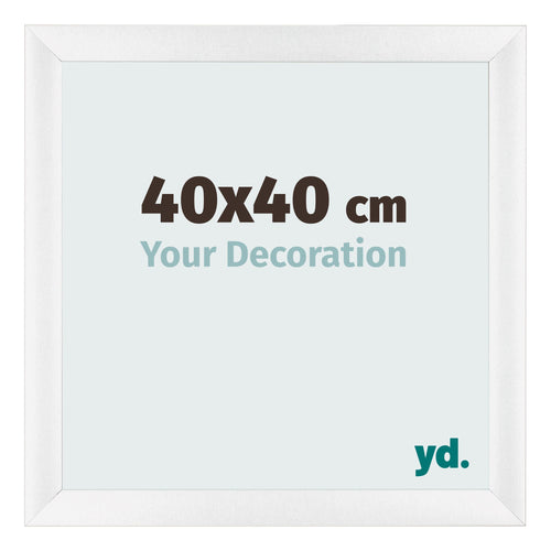 Fotolijst 40x40cm Wit Hoogglans MDF Pisa Voorzijde Maat | Yourdecoration.nl