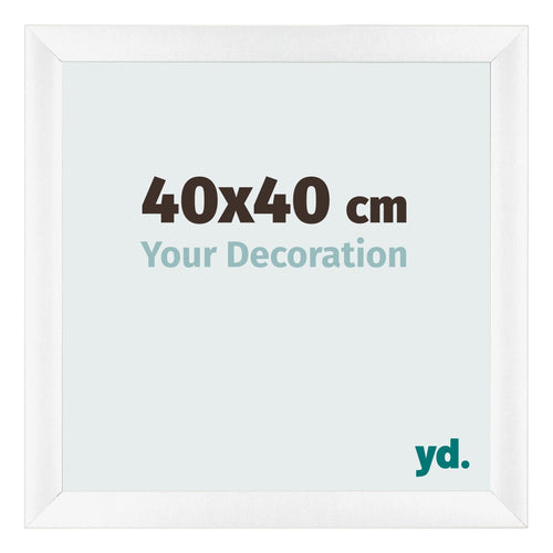 Fotolijst 40x40cm Wit Mat MDF Pisa Voorzijde Maat | Yourdecoration.nl
