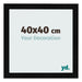 Fotolijst 40x40cm Zwart Hoogglans MDF Pisa Voorzijde Maat | Yourdecoration.nl