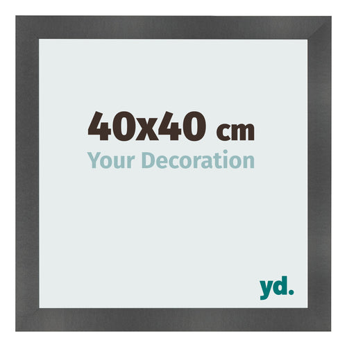 Fotolijst 40x40cm Zwart Mat MDF Pisa Voorzijde Maat | Yourdecoration.nl
