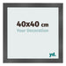 Fotolijst 40x40cm Zwart Mat MDF Pisa Voorzijde Maat | Yourdecoration.nl