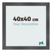 Fotolijst 40x40cm Zwart Mat MDF Pisa Voorzijde Maat | Yourdecoration.nl