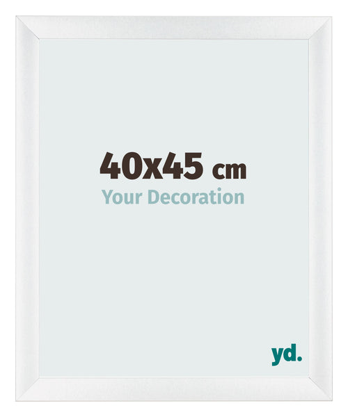 Fotolijst 40x45cm Wit Hoogglans MDF Pisa Voorzijde Maat | Yourdecoration.nl