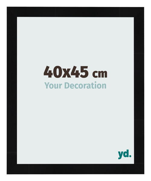 Fotolijst 40x45cm Zwart Hoogglans MDF Pisa Voorzijde Maat | Yourdecoration.nl