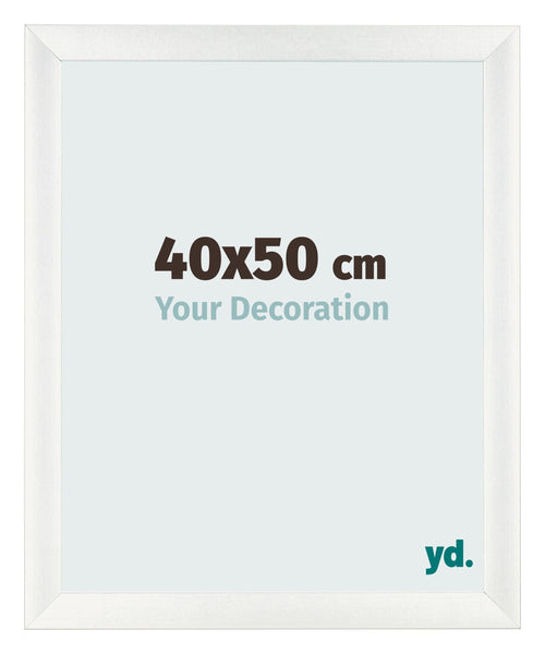 Fotolijst 40x50cm Wit Geveegd MDF Pisa Voorzijde Maat | Yourdecoration.nl