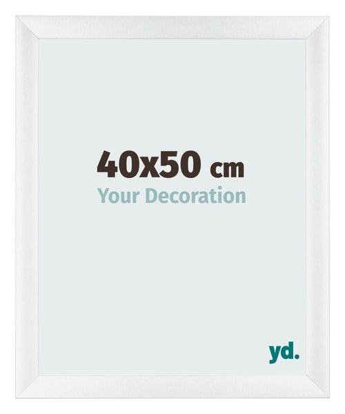 Fotolijst 40x50cm Wit Hoogglans MDF Pisa Voorzijde Maat | Yourdecoration.nl