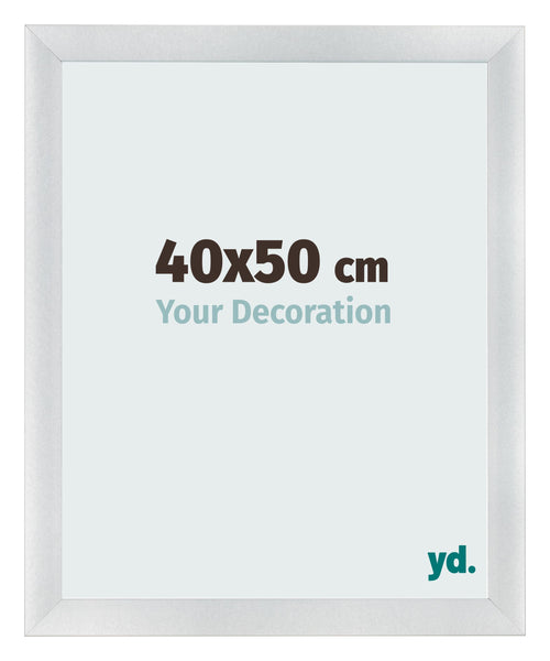 Fotolijst 40x50cm Zilver Mat MDF Pisa Voorzijde Maat | Yourdecoration.nl