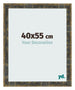 Fotolijst 40x55cm Blauw Goud Gemeleerd MDF Pisa Voorzijde Maat | Yourdecoration.nl