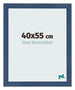 Fotolijst 40x55cm Donkerblauw Geveegd MDF Pisa Voorzijde Maat | Yourdecoration.nl