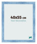 Fotolijst 40x55cm Helder Blauw Geveegd MDF Pisa Voorzijde Maat | Yourdecoration.nl
