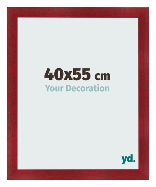 Fotolijst 40x55cm Wijnrood Geveegd MDF Pisa Voorzijde Maat | Yourdecoration.nl