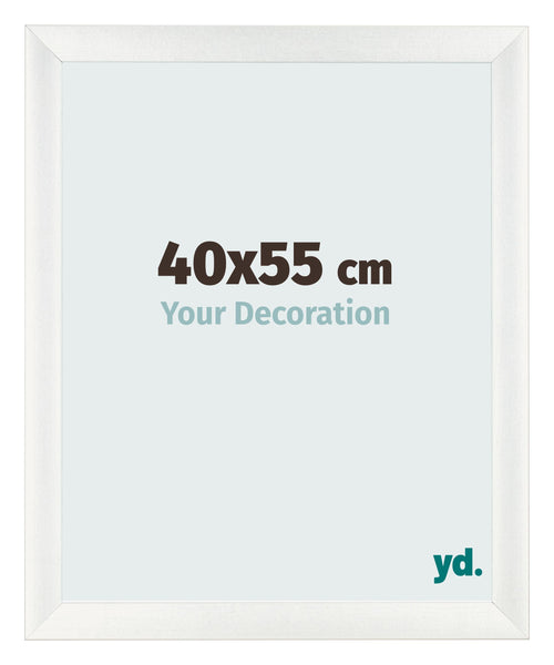 Fotolijst 40x55cm Wit Geveegd MDF Pisa Voorzijde Maat | Yourdecoration.nl