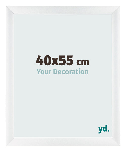 Fotolijst 40x55cm Wit Hoogglans MDF Pisa Voorzijde Maat | Yourdecoration.nl