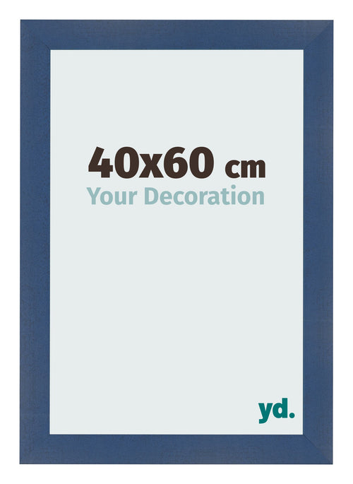 Fotolijst 40x60cm Donkerblauw Geveegd MDF Pisa Voorzijde Maat | Yourdecoration.nl