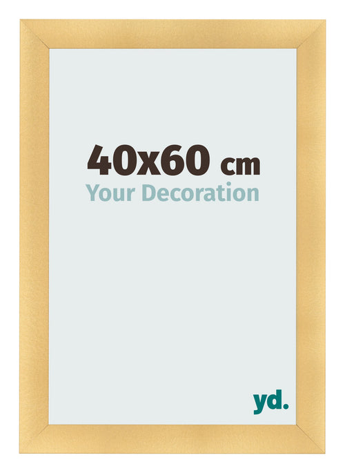 Fotolijst 40x60cm Goud Mat MDF Pisa Voorzijde Maat | Yourdecoration.nl