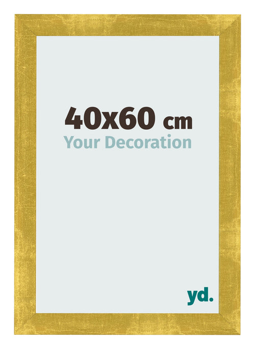 Fotolijst 40x60cm Goud Vintage MDF Pisa Voorzijde Maat | Yourdecoration.nl