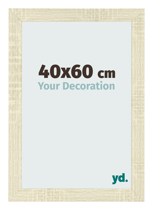 Fotolijst 40x60cm Sonoma Eiken MDF Pisa Voorzijde Maat | Yourdecoration.nl