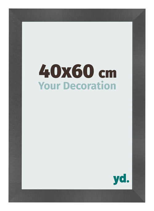 Fotolijst 40x60cm Zwart Mat MDF Pisa Voorzijde Maat | Yourdecoration.nl