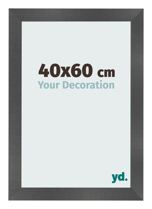 Fotolijst 40x60cm Zwart Mat MDF Pisa Voorzijde Maat | Yourdecoration.nl