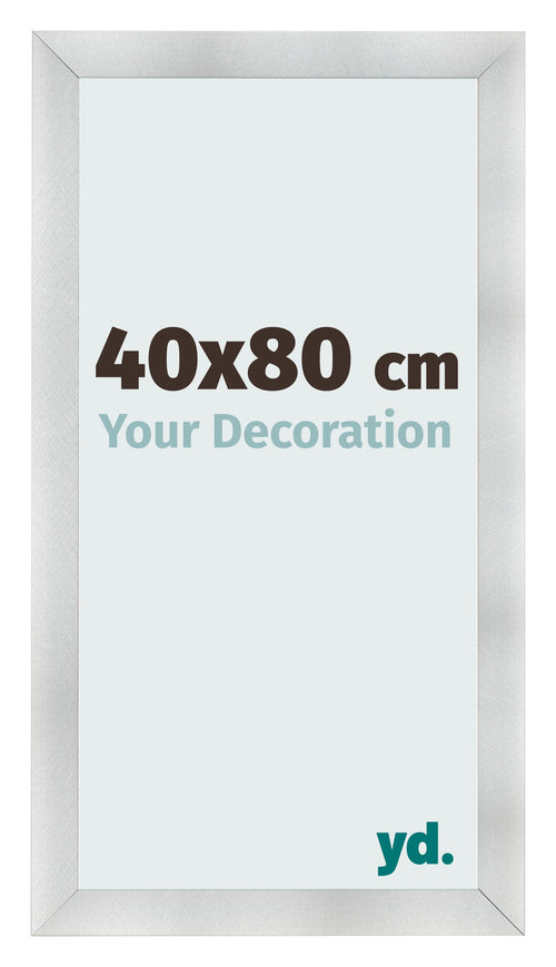 Fotolijst 40x80cm Aluminium Geborsteld MDF Pisa Voorzijde Maat | Yourdecoration.nl