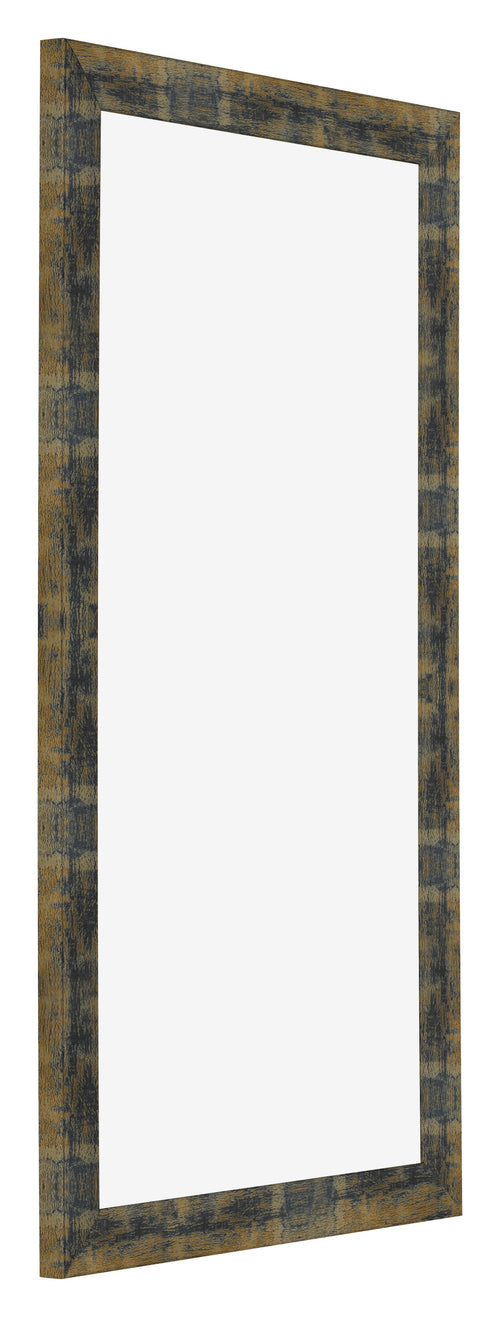 Fotolijst 40x80cm Blauw Goud Gemeleerd MDF Pisa Voorzijde Schuin | Yourdecoration.nl