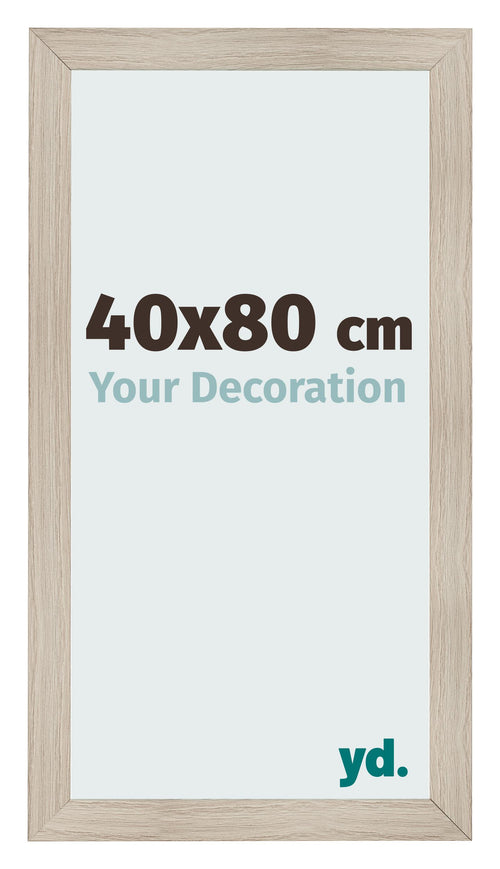 Fotolijst 40x80cm Eiken Licht MDF Pisa Voorzijde Maat | Yourdecoration.nl