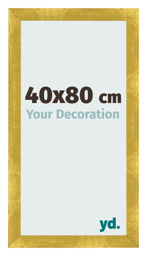 Fotolijst 40x80cm Goud Vintage MDF Pisa Voorzijde Maat | Yourdecoration.nl
