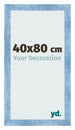 Fotolijst 40x80cm Helder Blauw Geveegd MDF Pisa Voorzijde Maat | Yourdecoration.nl