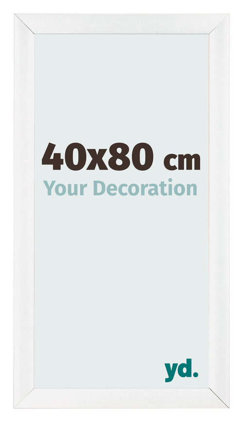 Fotolijst 40x80cm Wit Hoogglans MDF Pisa Voorzijde Maat | Yourdecoration.nl