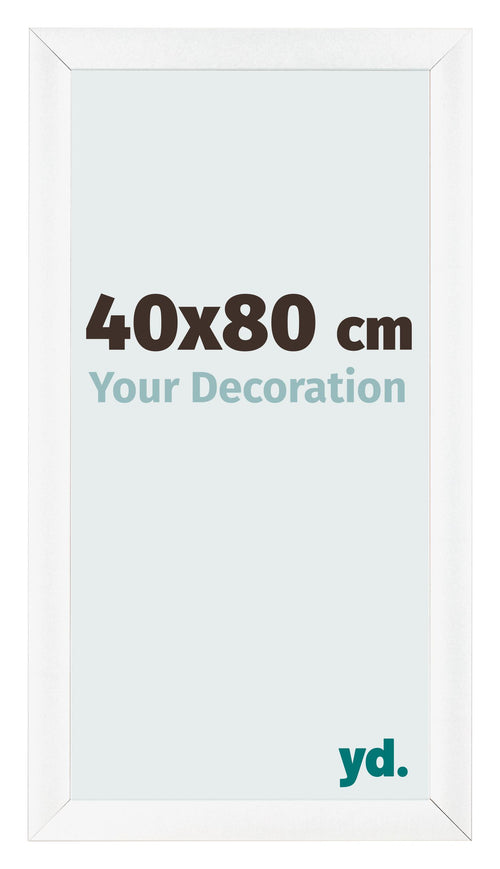 Fotolijst 40x80cm Wit Mat MDF Pisa Voorzijde Maat | Yourdecoration.nl