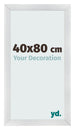 Fotolijst 40x80cm Zilver Mat MDF Pisa Voorzijde Maat | Yourdecoration.nl