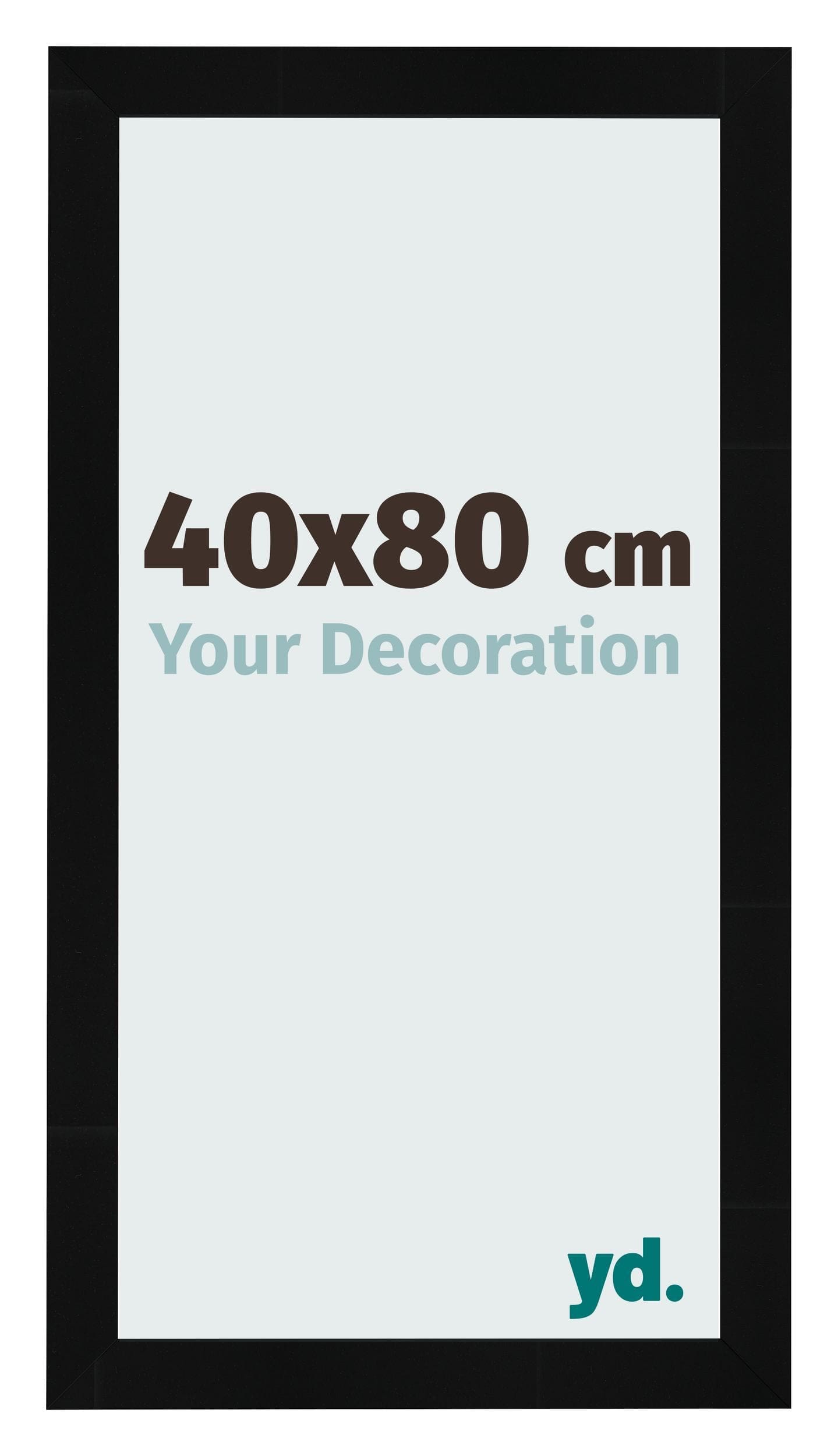 DR35 Fotolijst 72x54 cm (zwart hoogglans), 35 mm breed MDF-houten frame op maat gemaakt incl. ontspiegelde anti-reflex acrylglasplaat, stabiele achterwand en hangers