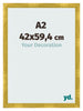 Fotolijst 42x59 4cm A2 Goud Vintage MDF Pisa Voorzijde Maat | Yourdecoration.nl