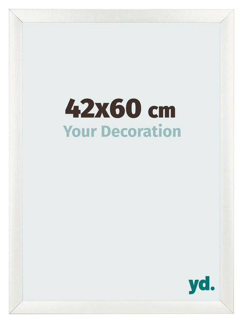 Fotolijst 42x60cm Wit Geveegd MDF Pisa Voorzijde Maat | Yourdecoration.nl